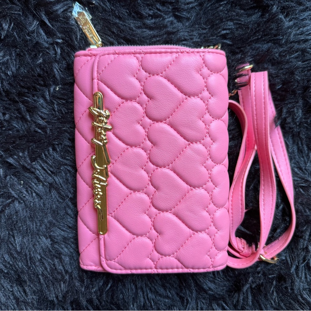 Betsey Johnson Pink Quilted Wristlet